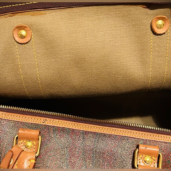 Etro Brown Paisley Arnica Duffel with Tan Leather Trim - Gorgeous! - Picture 12 of 15